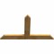 Ekena Millwork Portland Rough Sawn Timber Gable Bracket, Western Red Cedar, 60"W x 35"H x 2"D x 6"F, 14/12 Pitch GBW060X35X0206POR00RWR - alternate 2